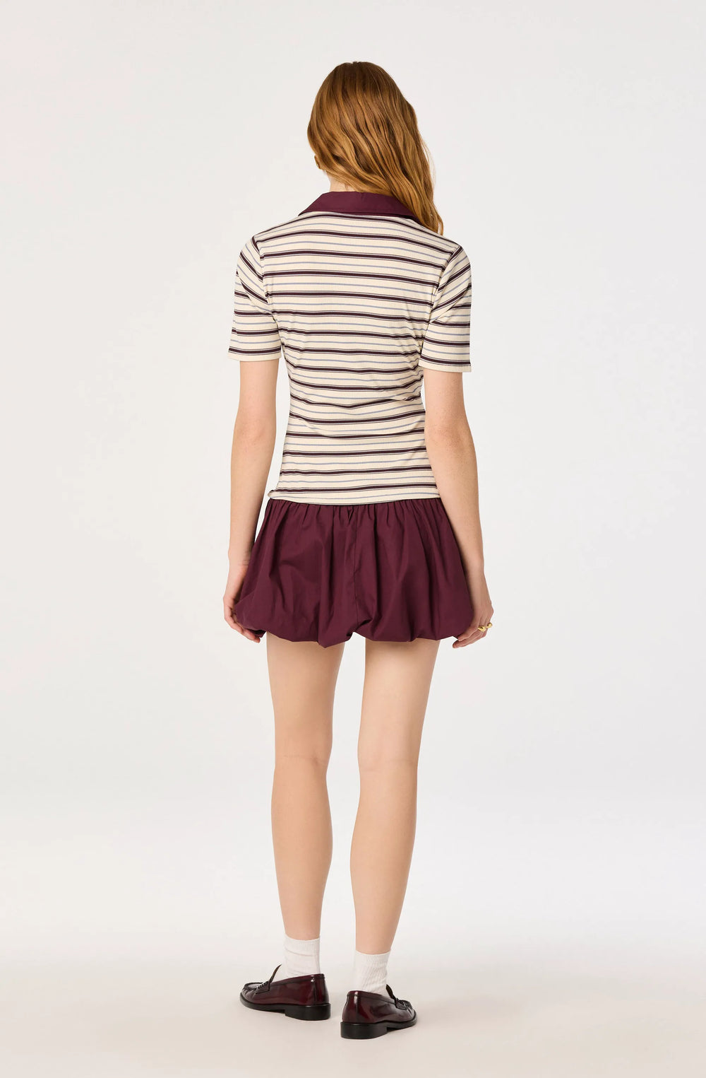 Burgundy stripe