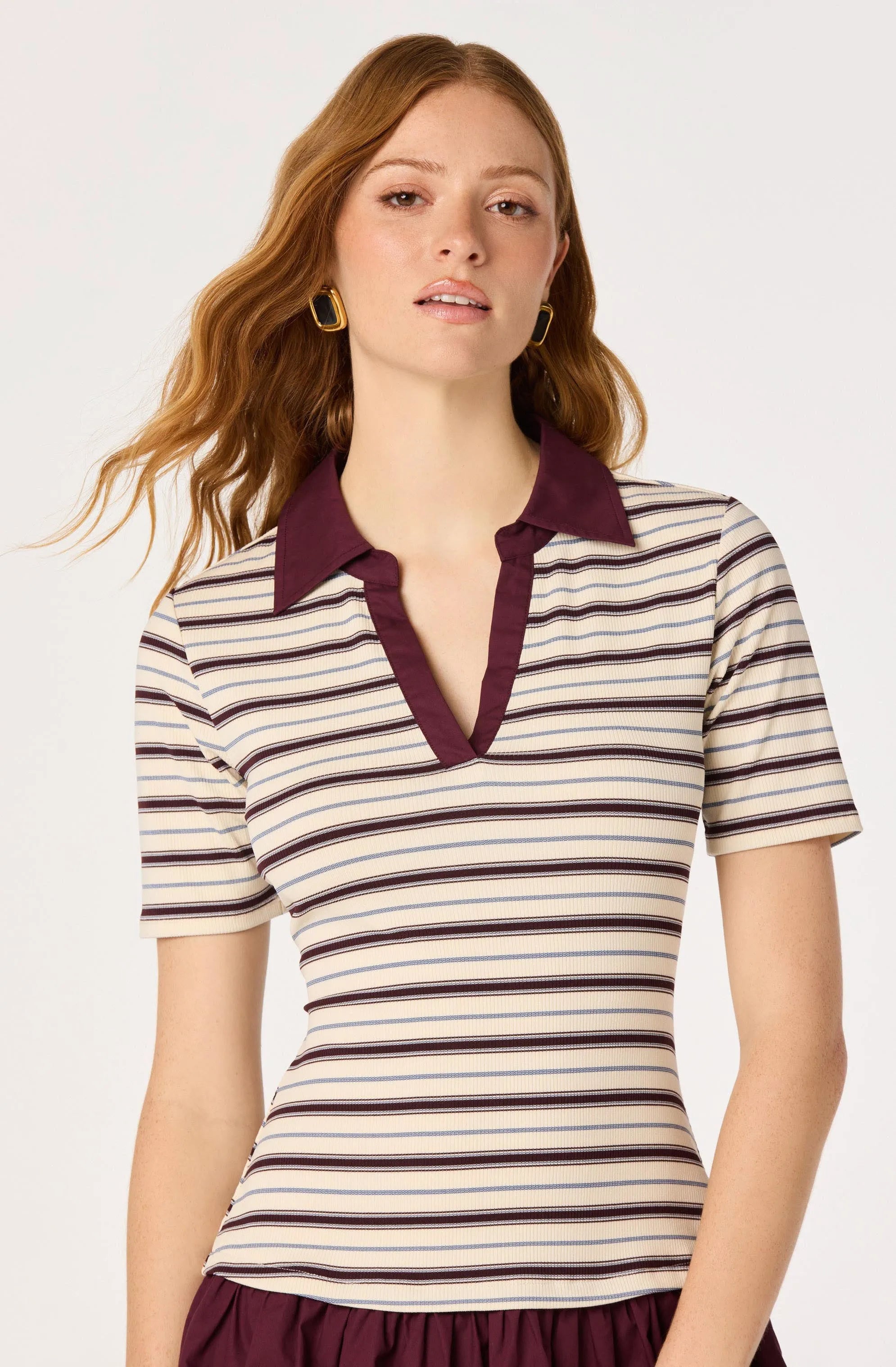 Burgundy stripe