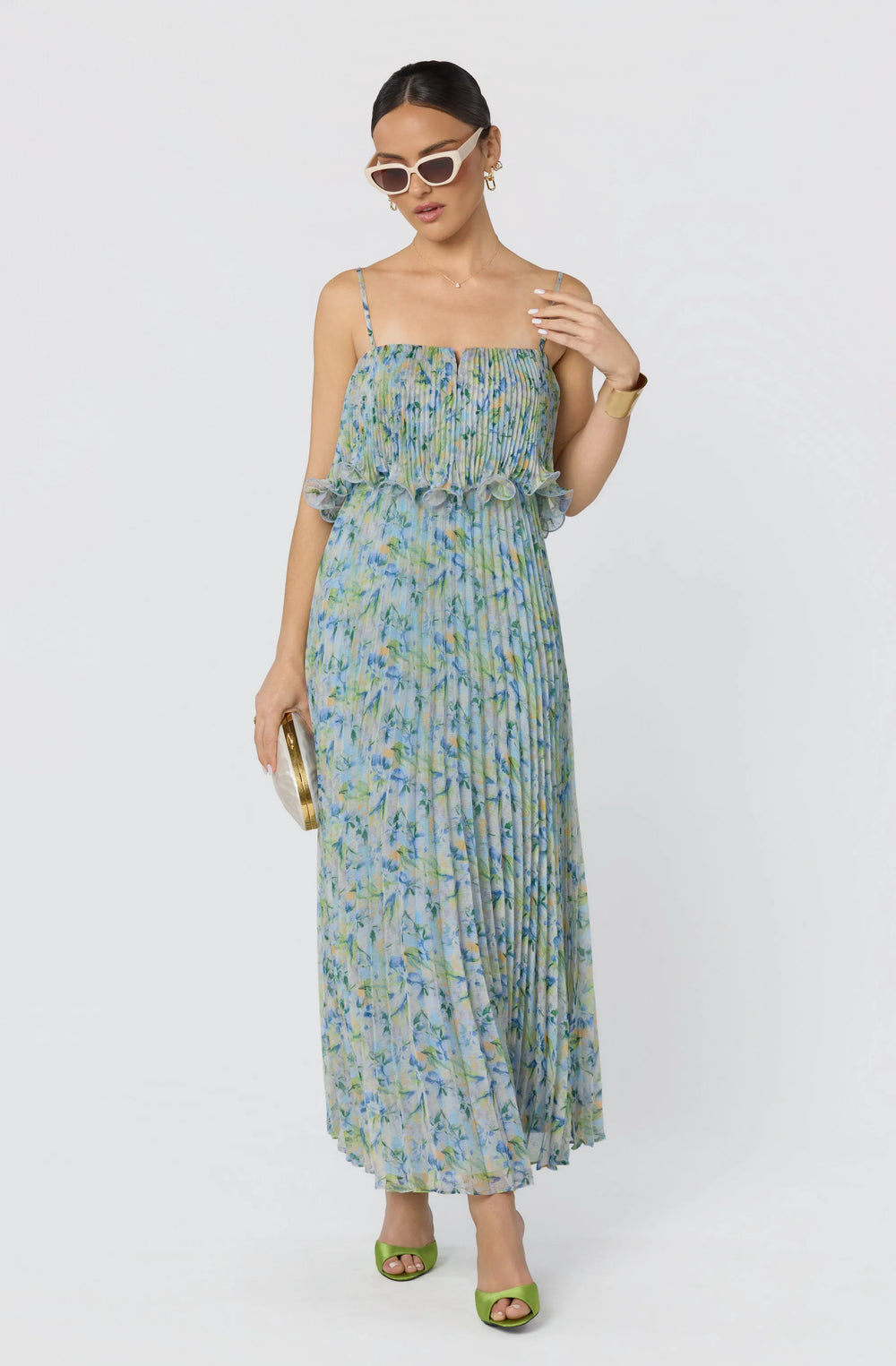 Blue green floral