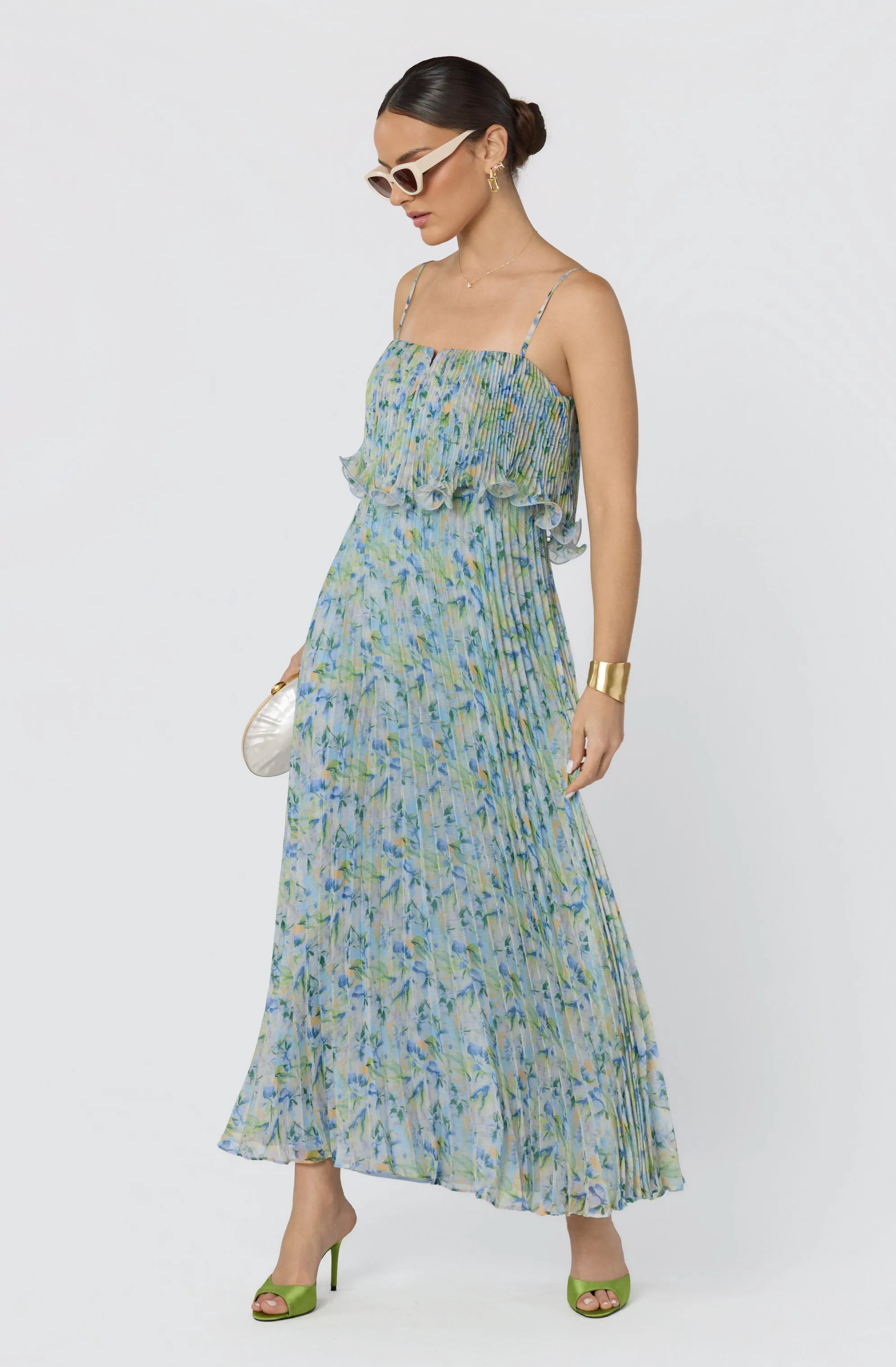 Blue green floral