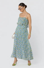 Blue green floral