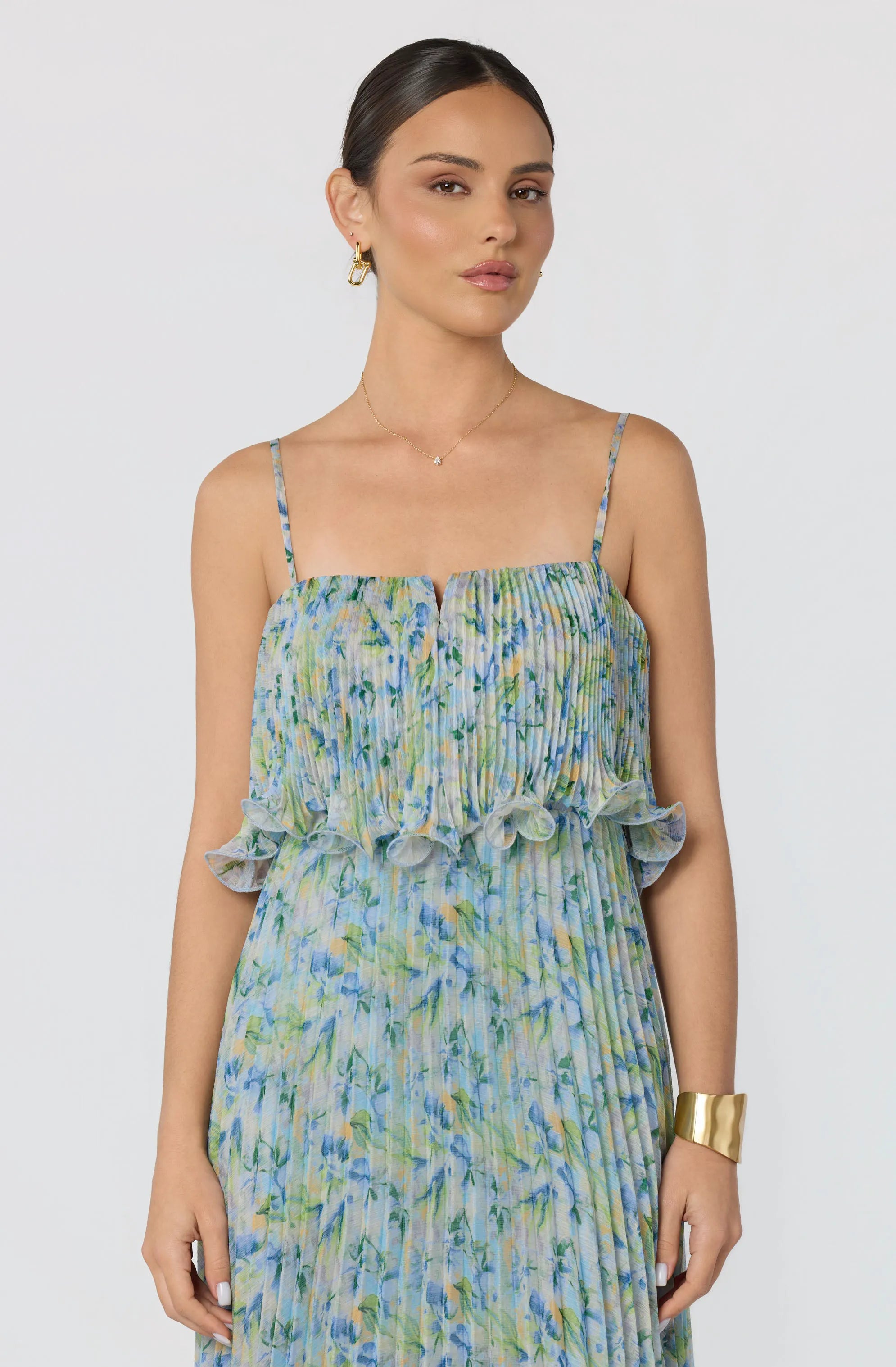 Blue green floral
