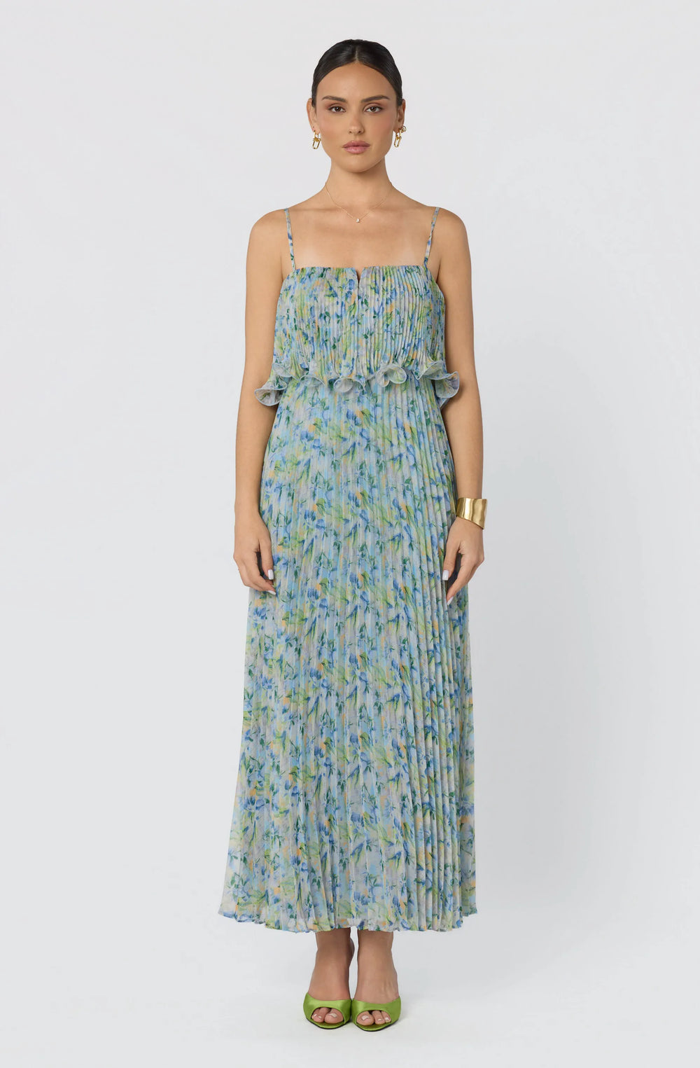 Blue green floral