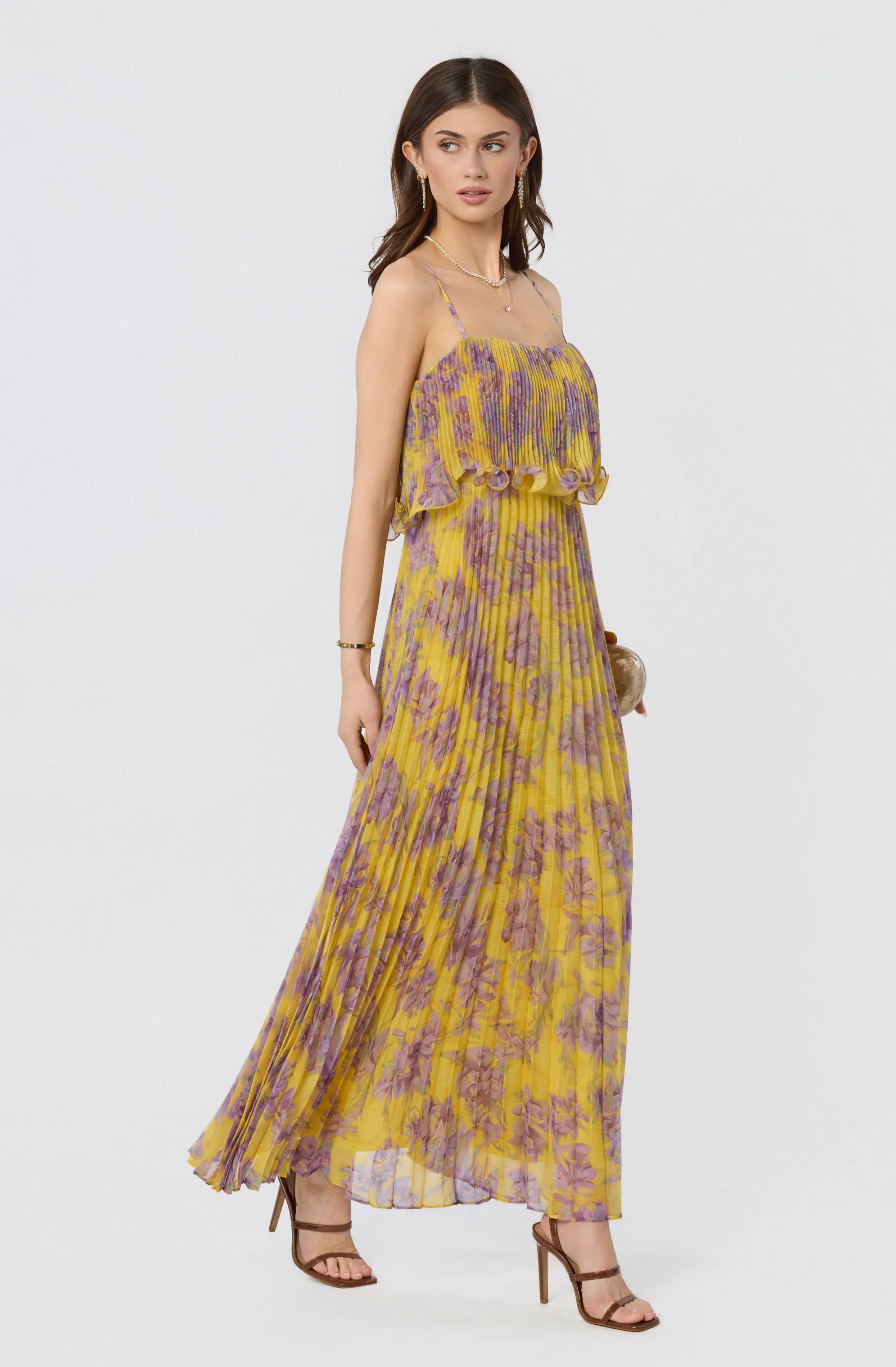 Yellow purple floral