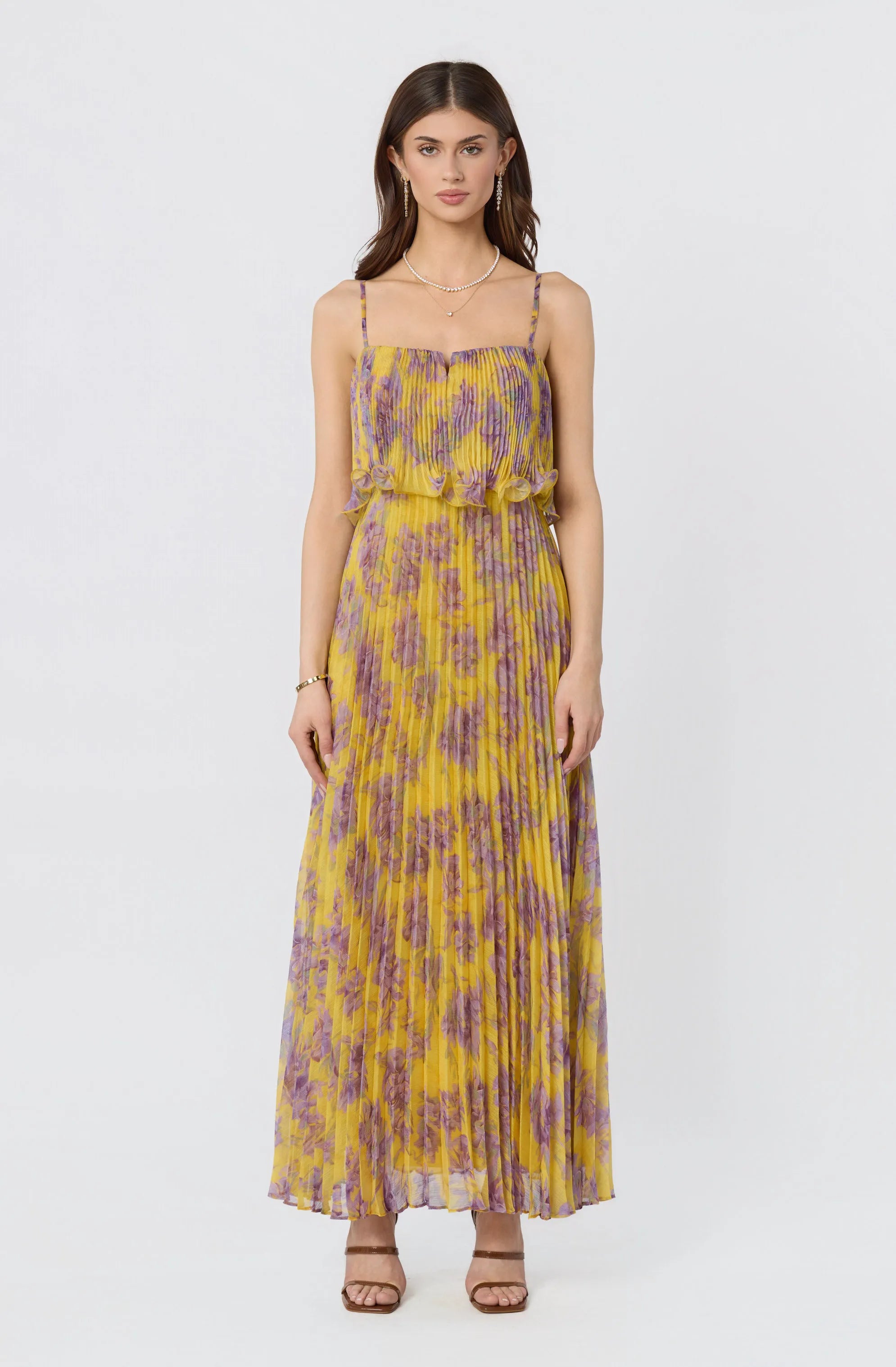 Yellow purple floral