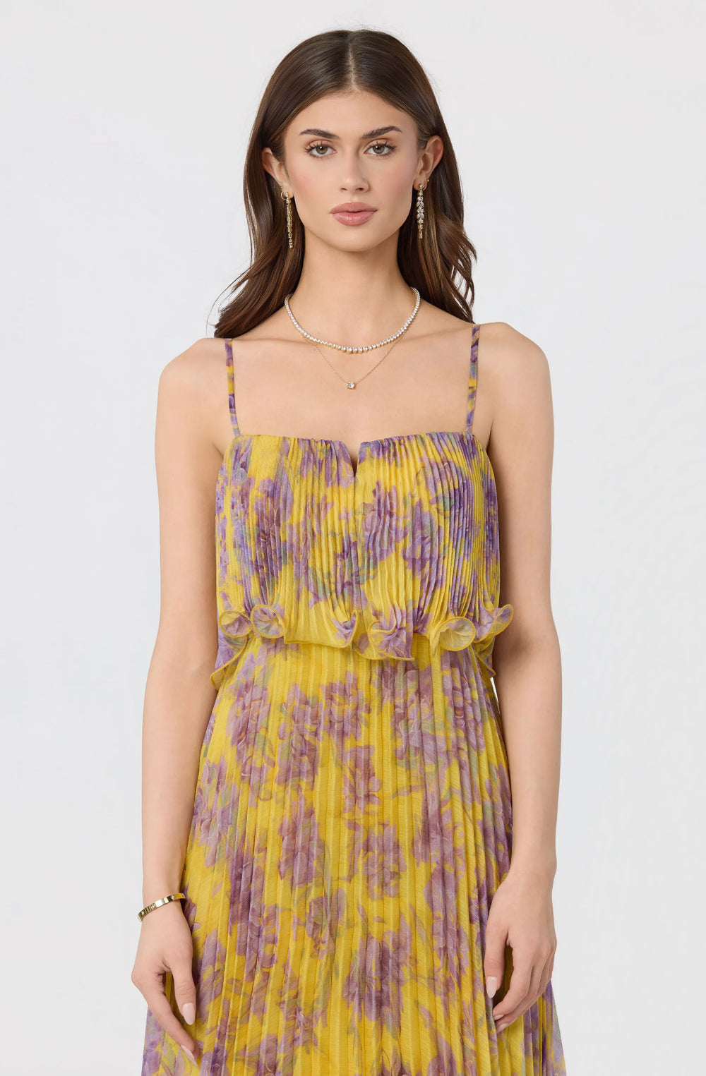 Yellow purple floral