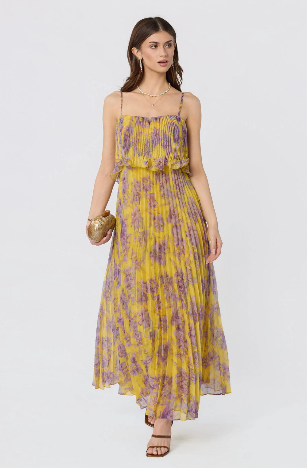 Yellow purple floral