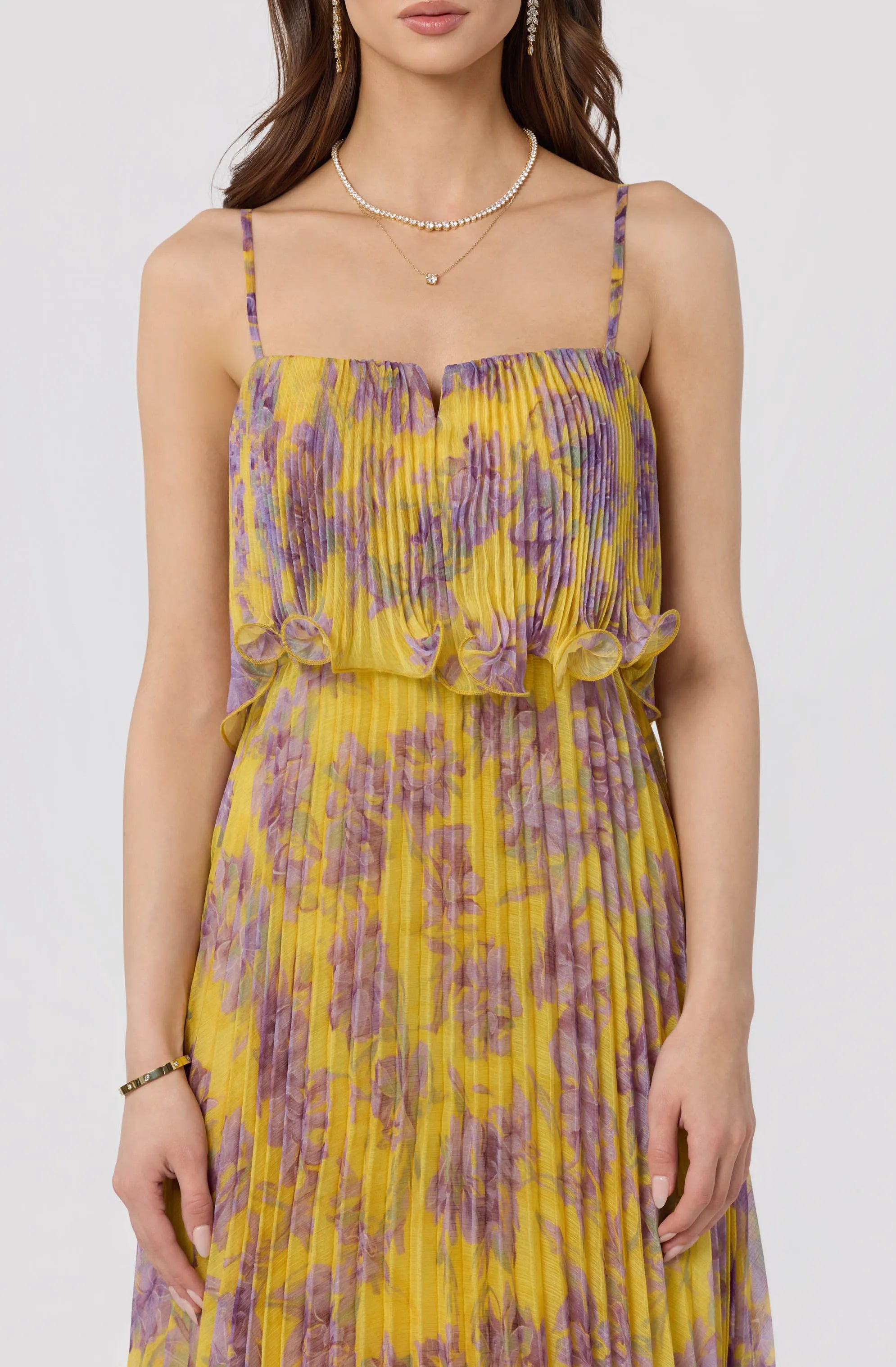 Yellow purple floral