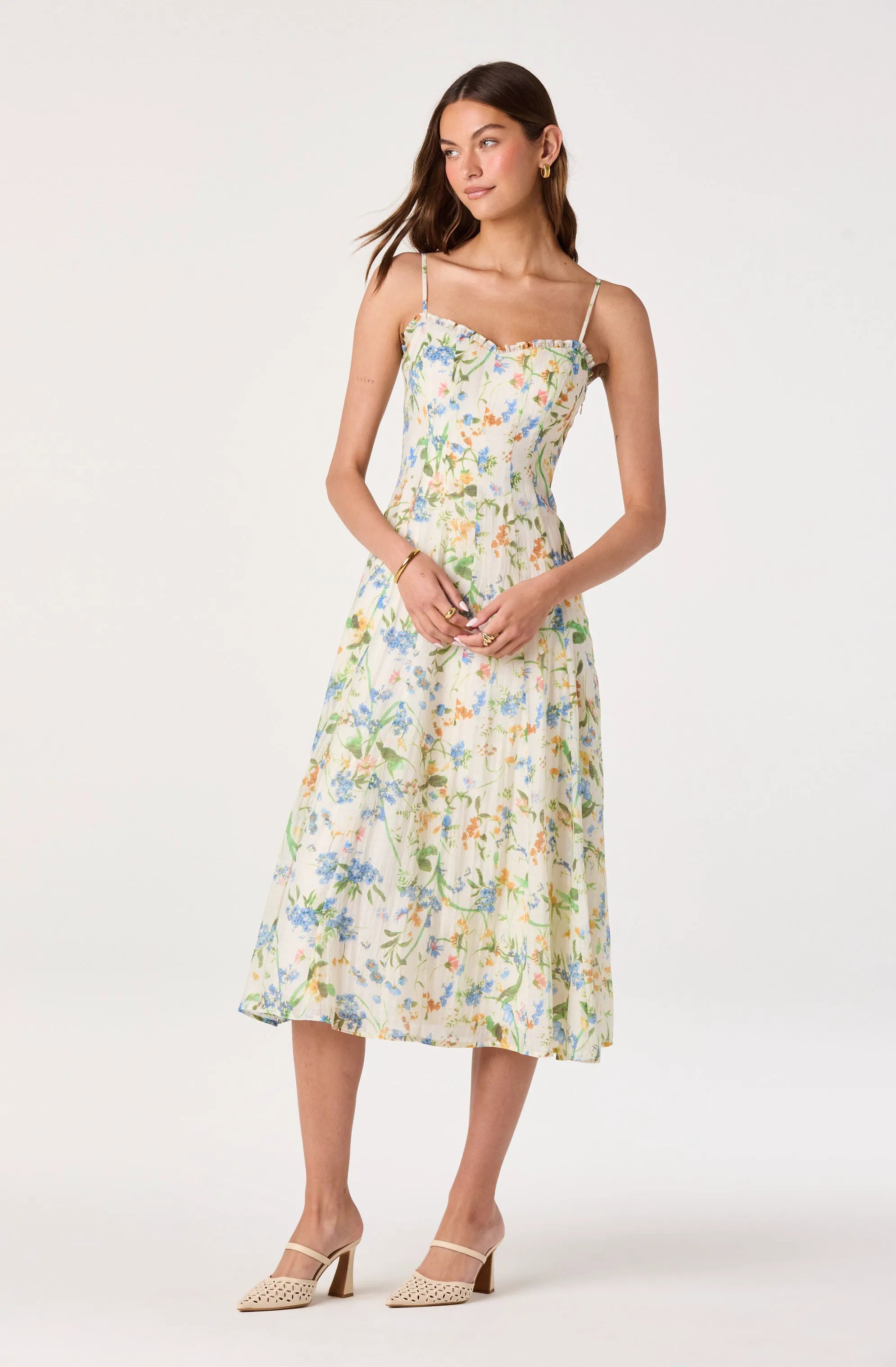 Ivory blue floral