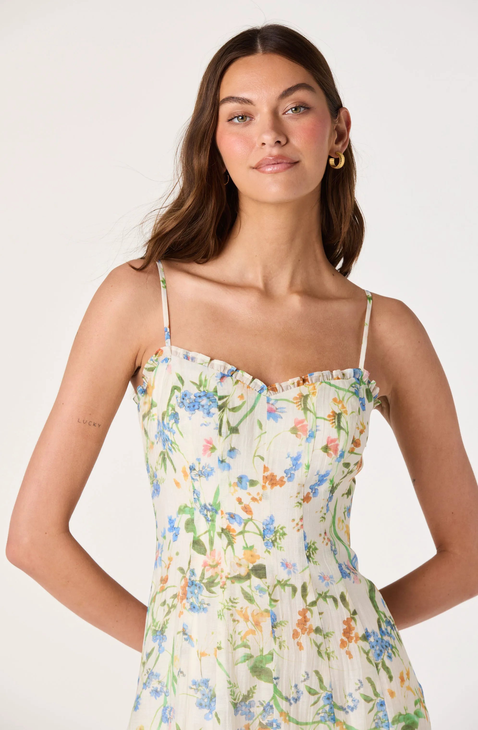 Ivory blue floral