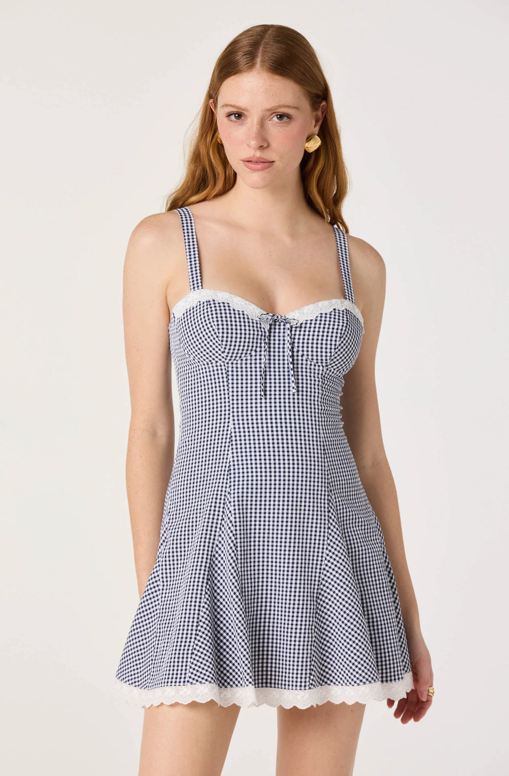 Navy gingham