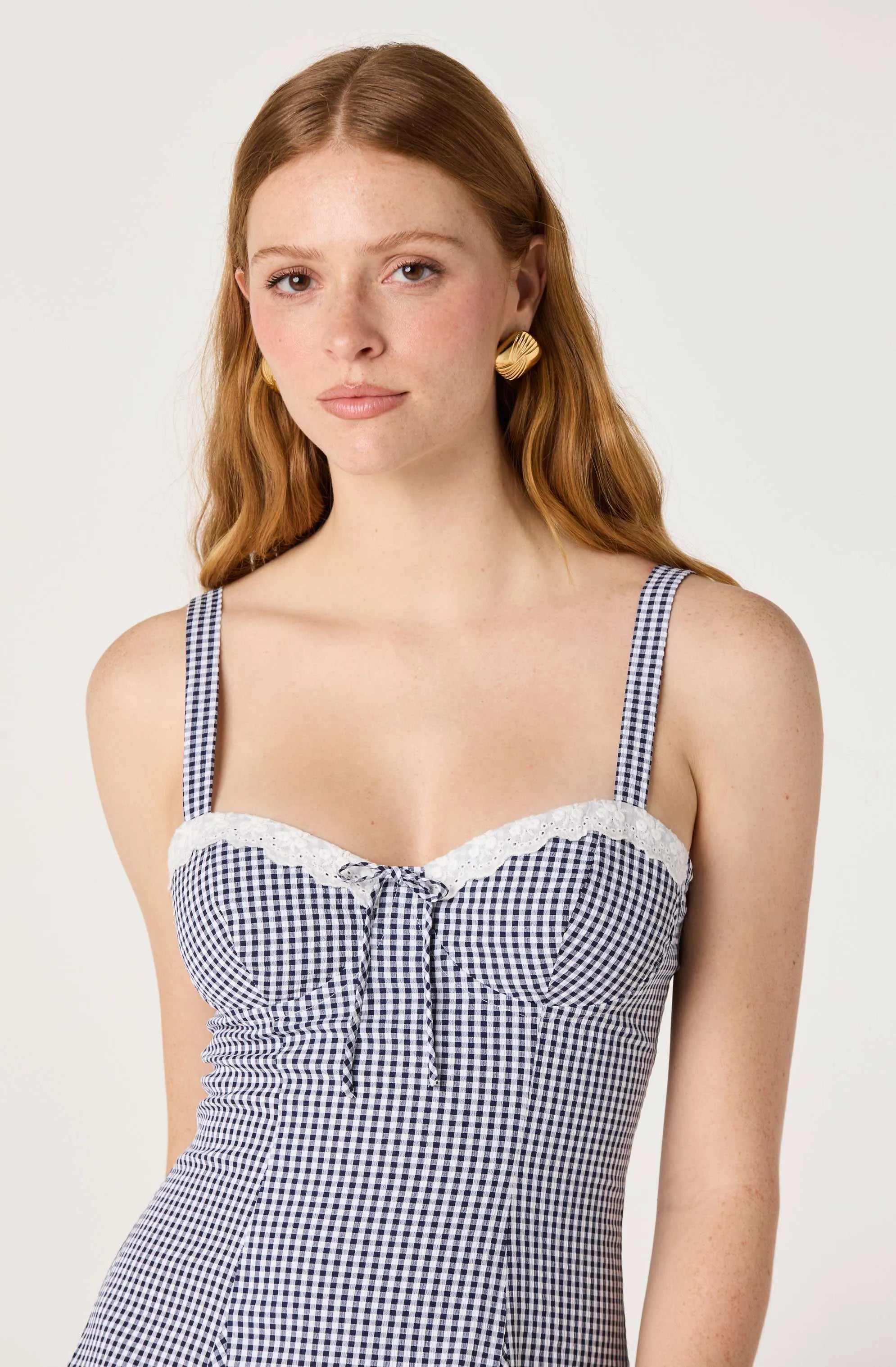 Navy gingham