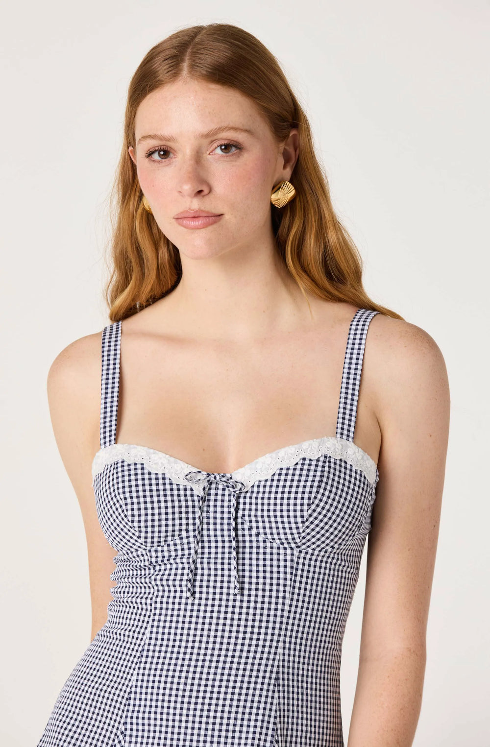 Navy gingham