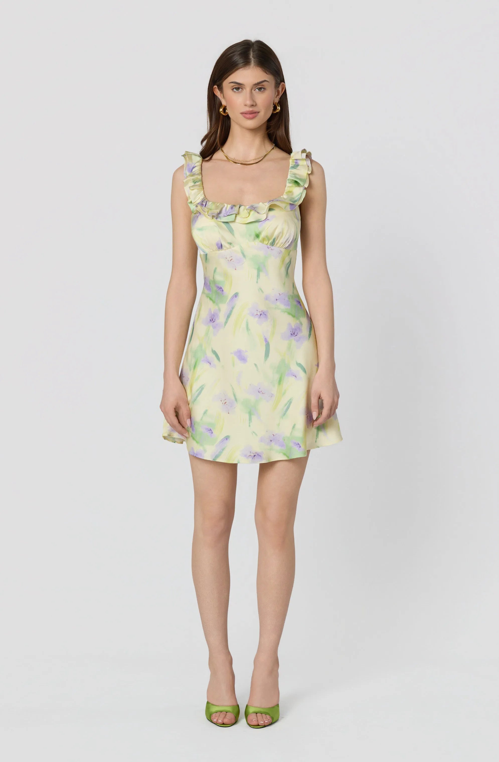 Yellow purple floral