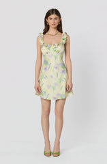 Yellow purple floral