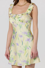 Yellow purple floral