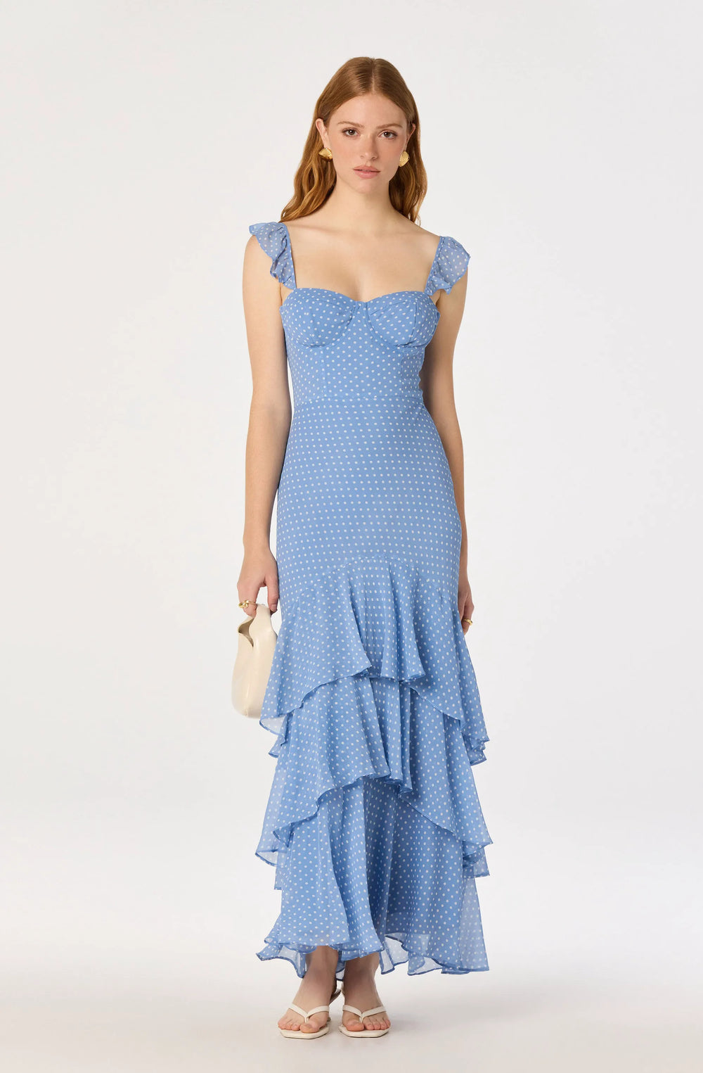 Blue white polkadot