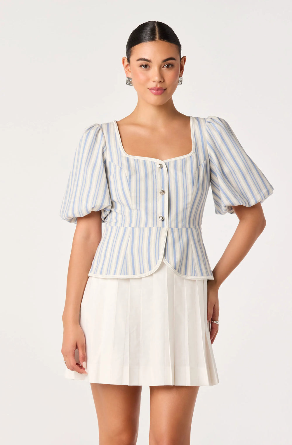 White blue stripe