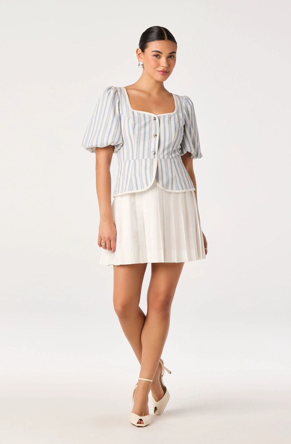 White blue stripe