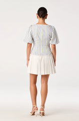 White blue stripe