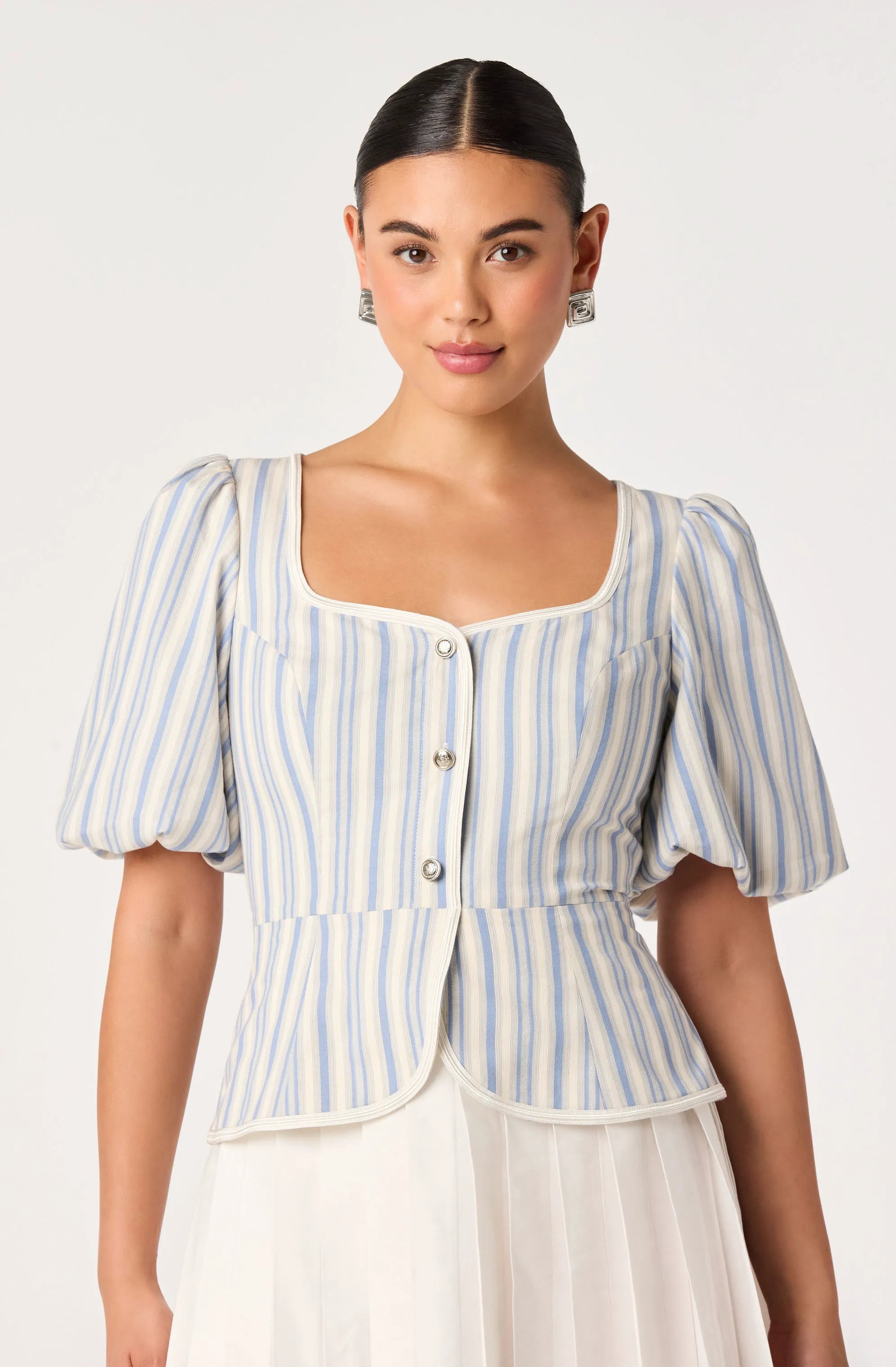 White blue stripe