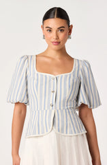 White blue stripe