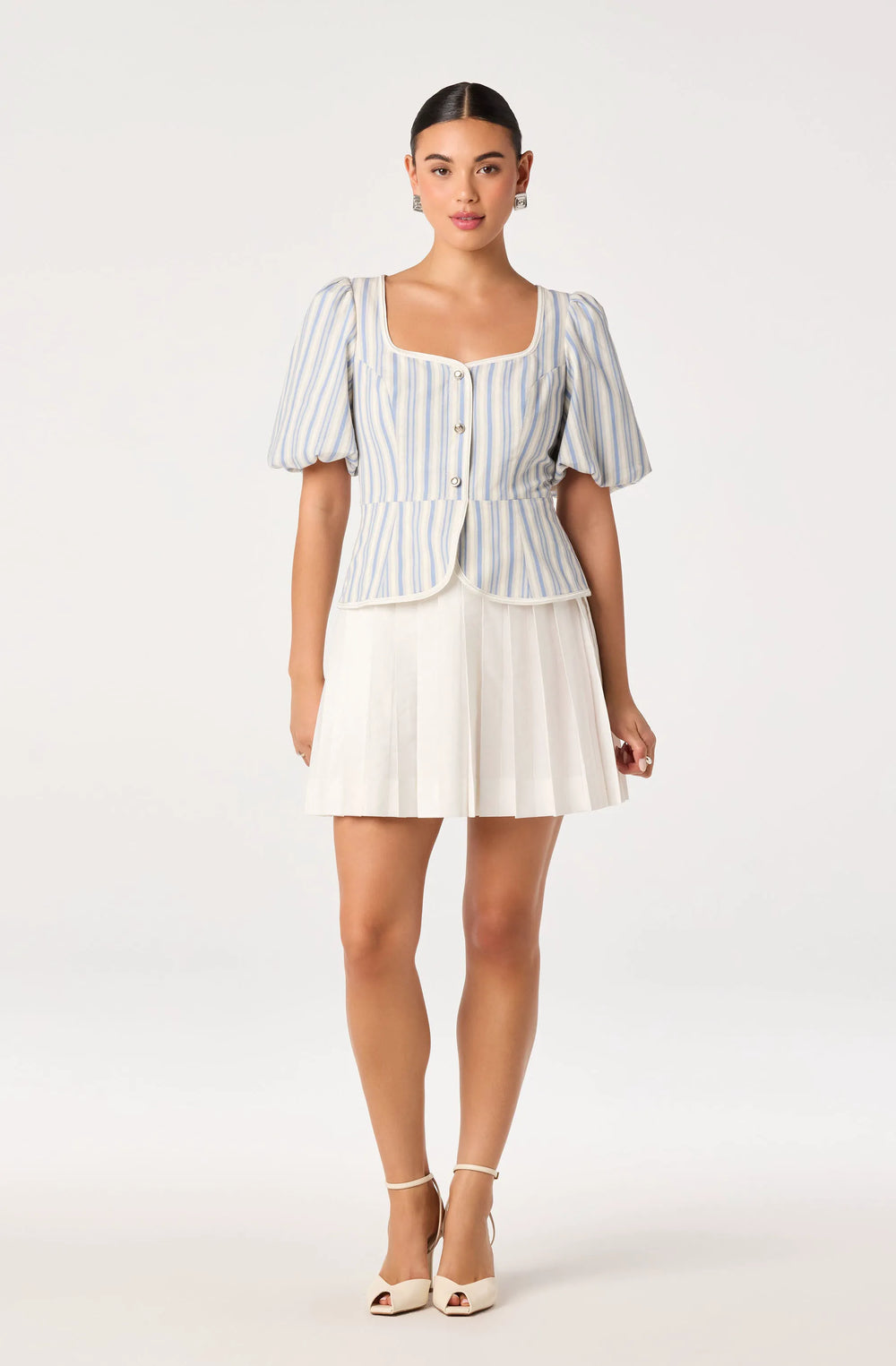White blue stripe