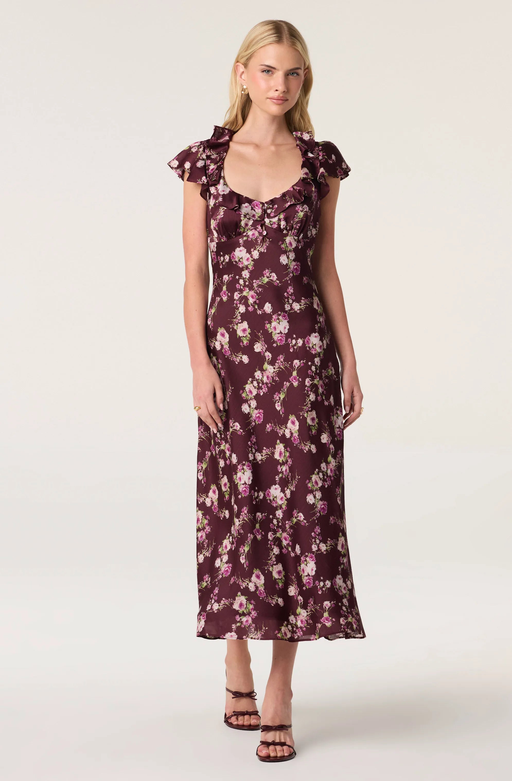 Burgundy floral