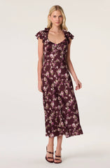 Burgundy floral