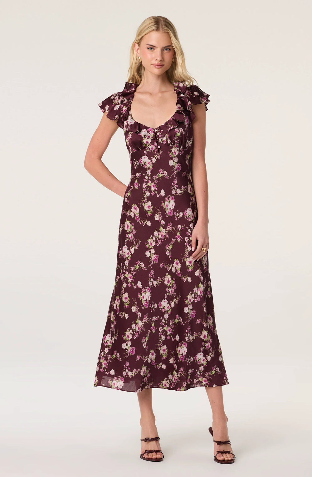 Burgundy floral