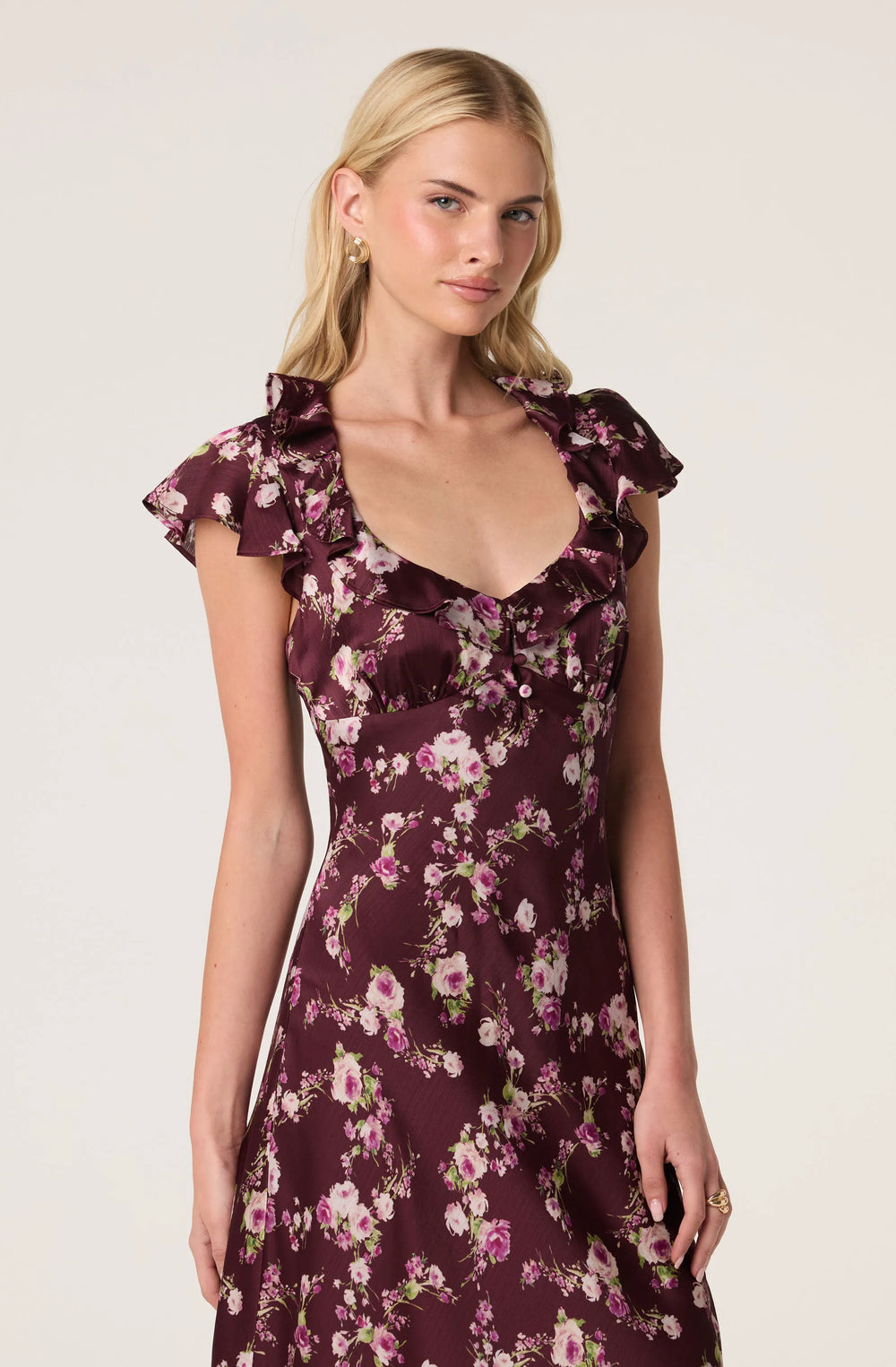 Burgundy floral
