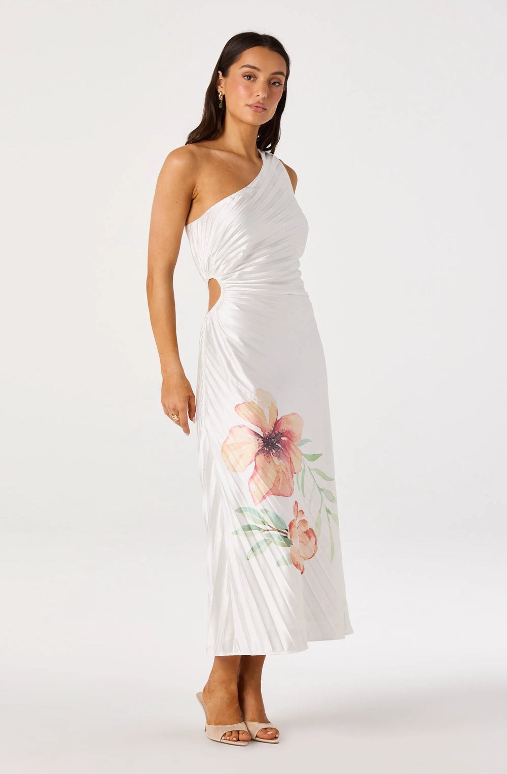 White orange floral