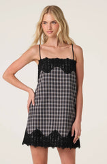 Black blue plaid