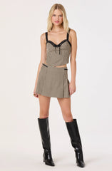 Brown black gingham