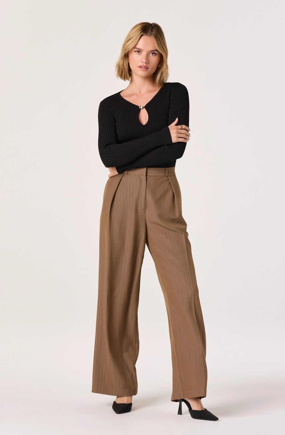 Brown gold stripe