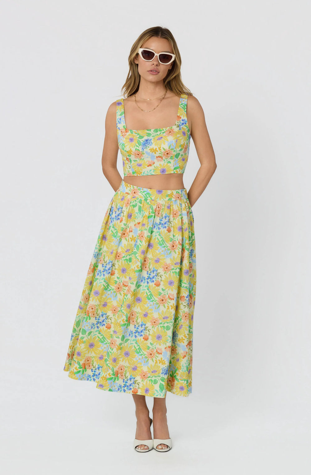 Yellow multi floral