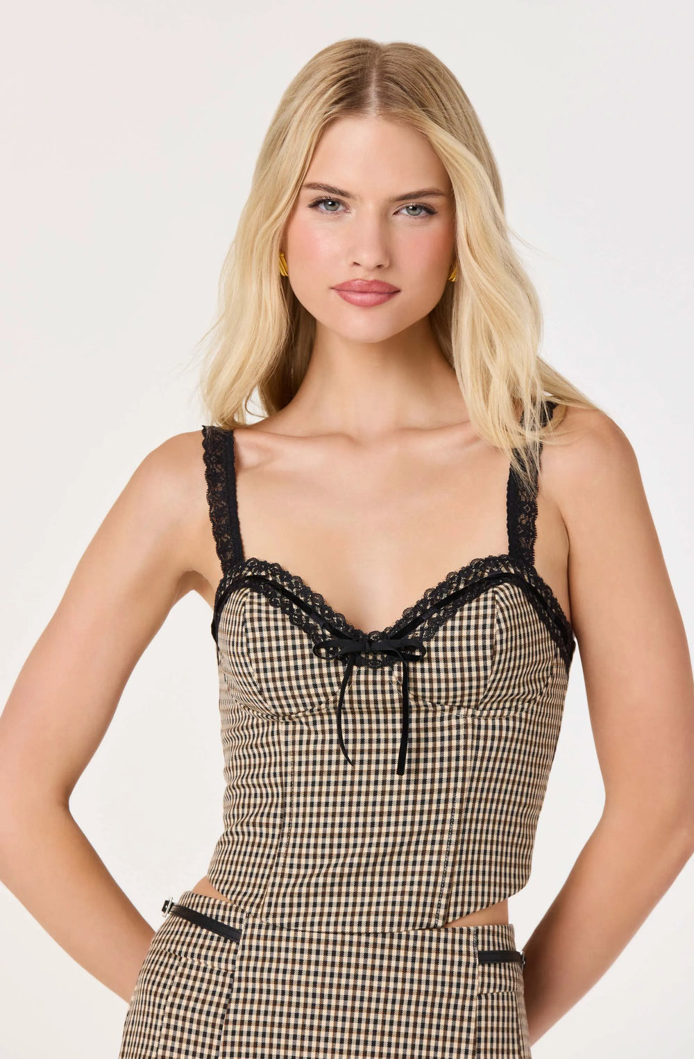 Brown black gingham
