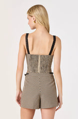 Brown black gingham