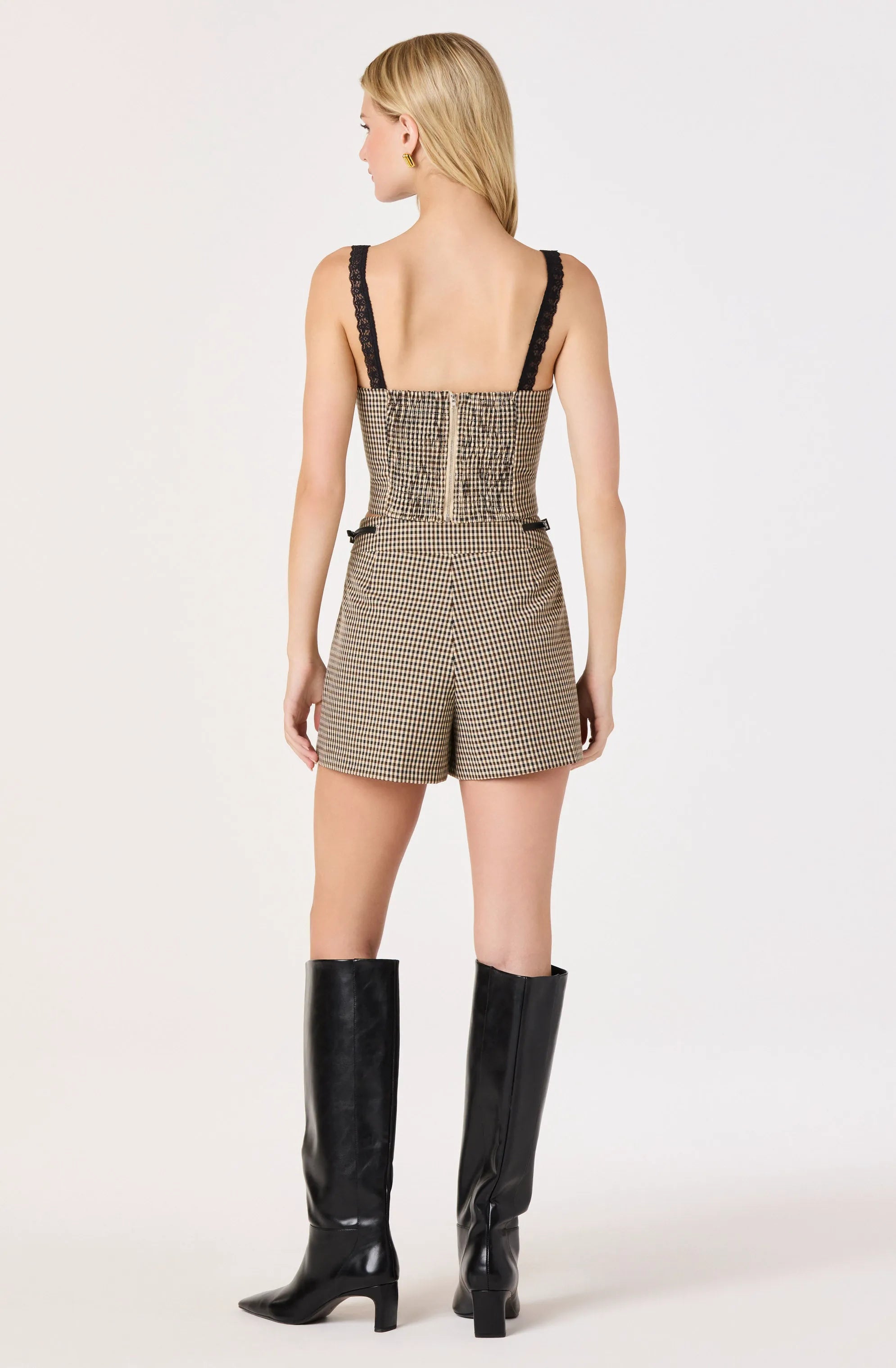 Brown black gingham