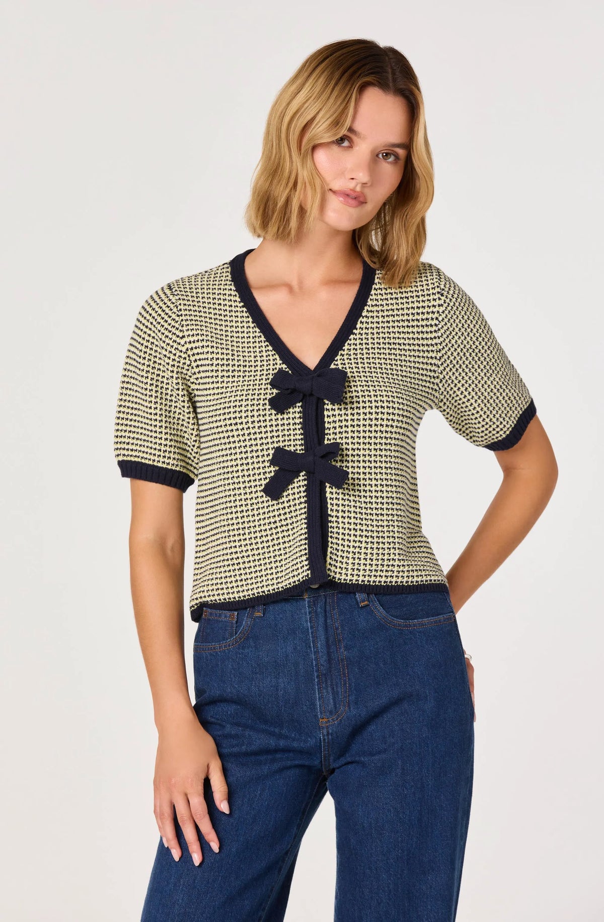 Navy yellow chevron