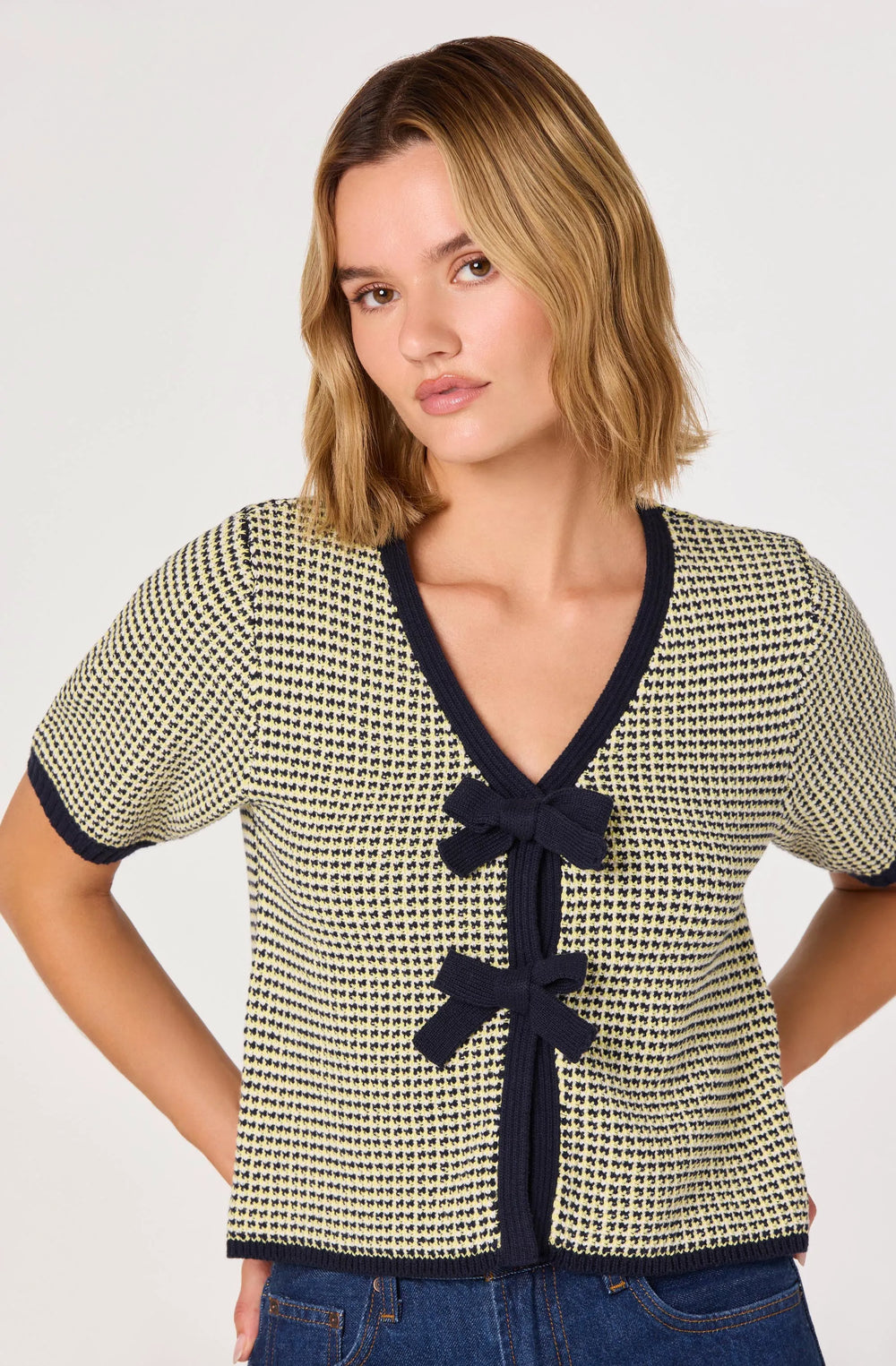 Navy yellow chevron