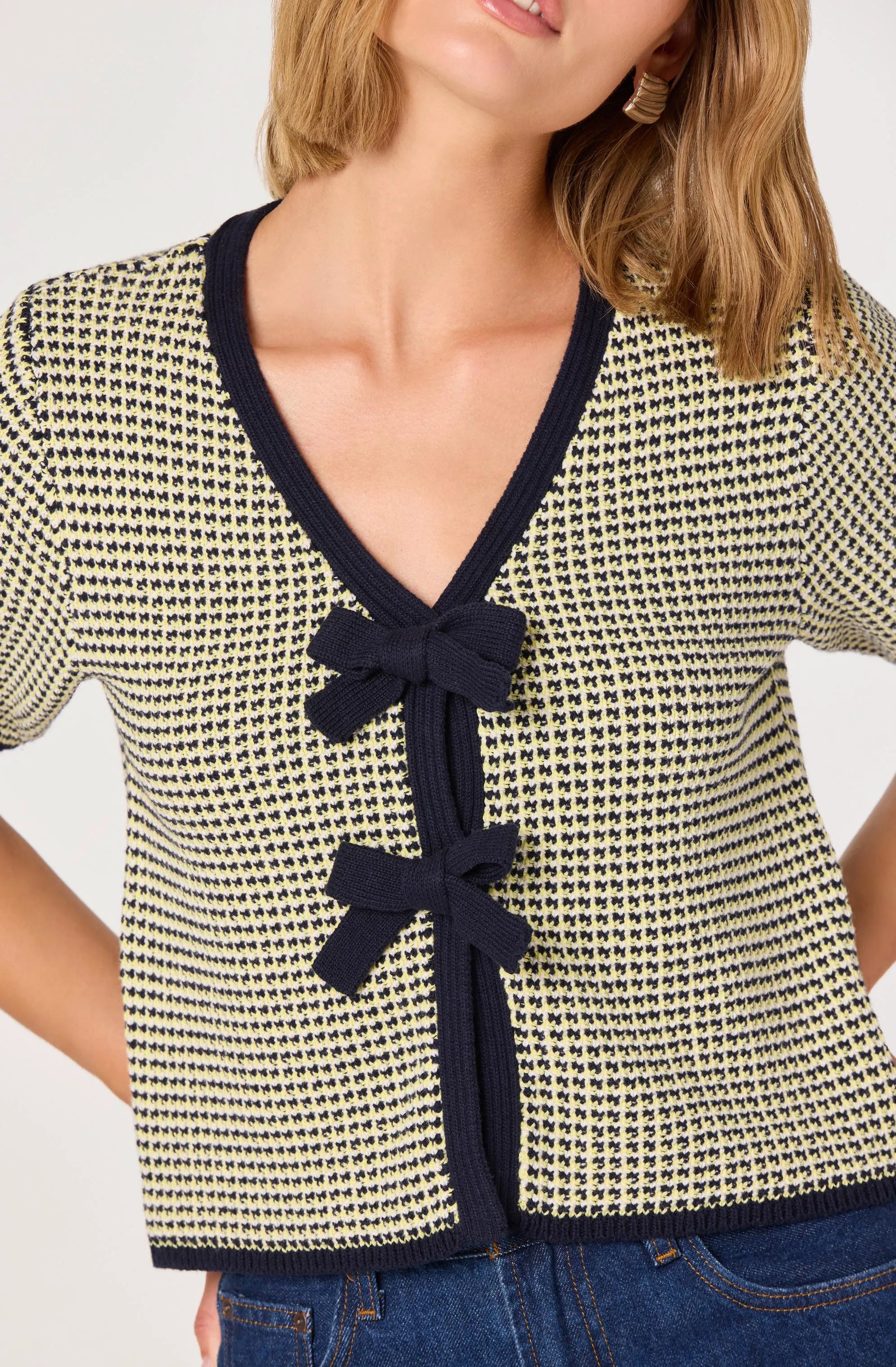Navy yellow chevron