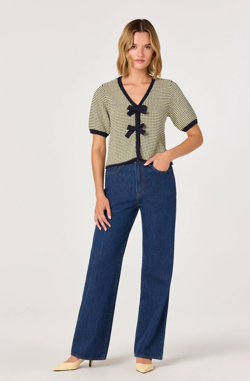 Navy yellow chevron