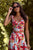 Red multi floral
