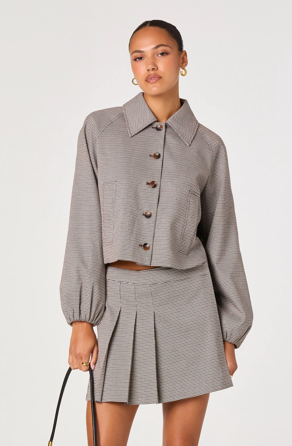 Black houndstooth