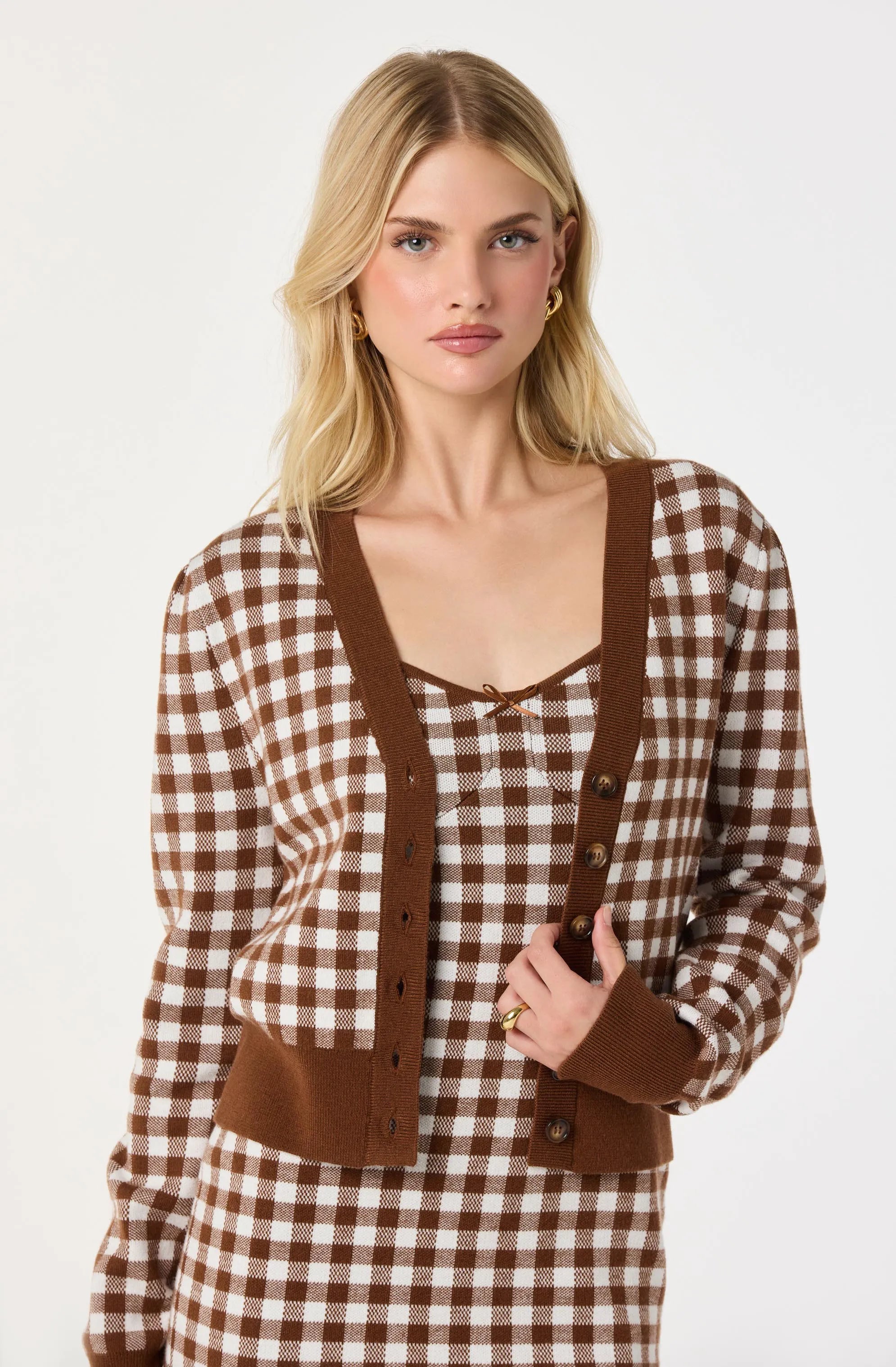 Brown gingham