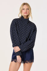 Navy cream dot