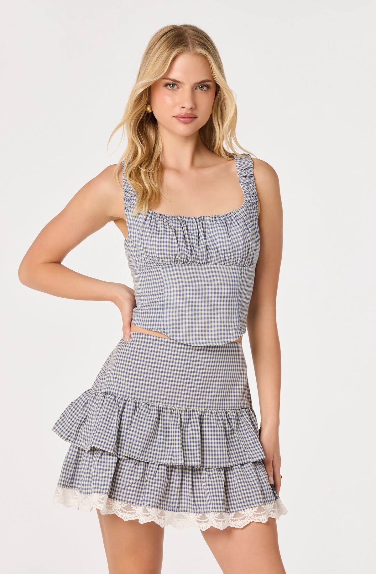 Blue gingham