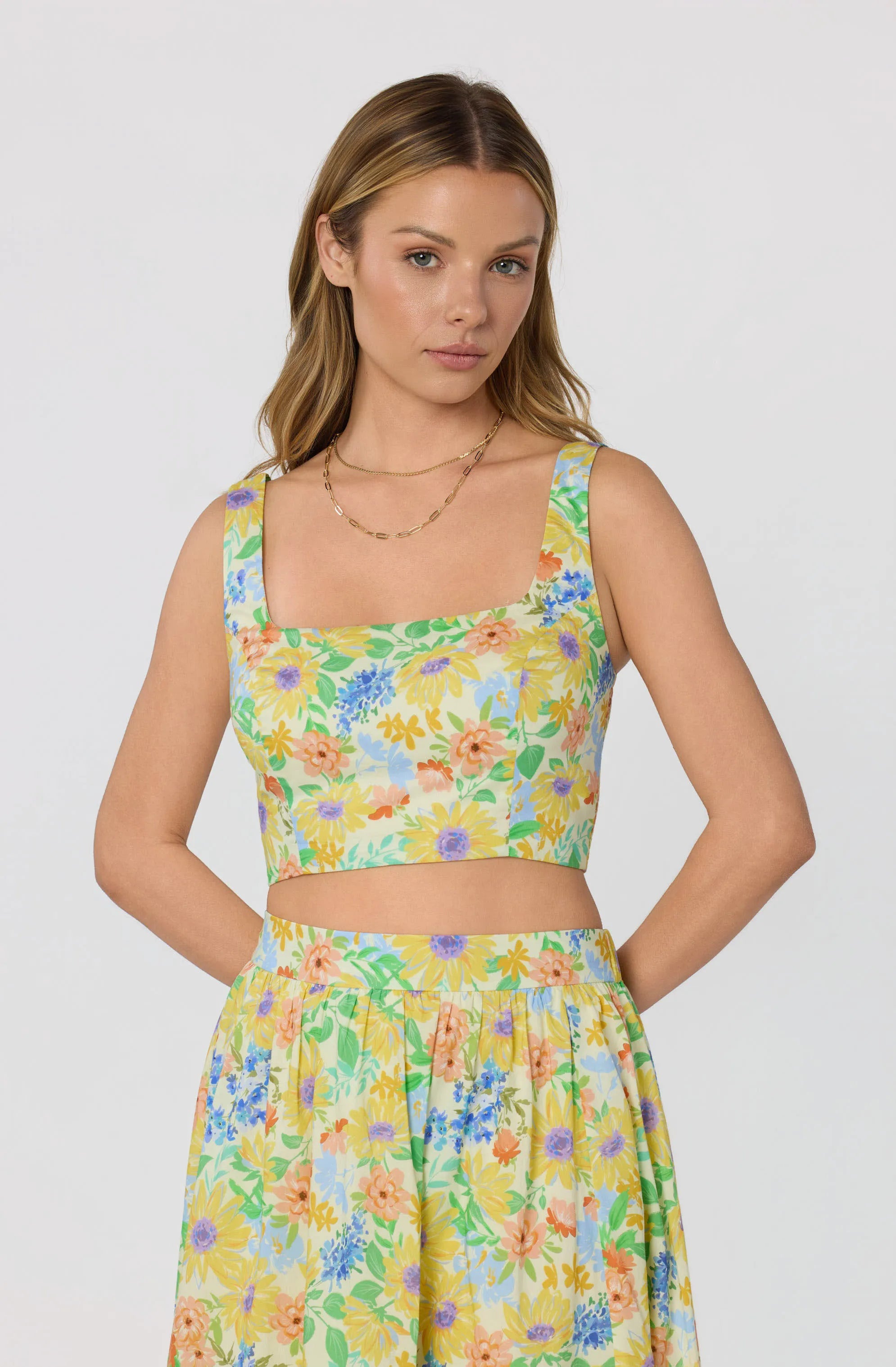 Yellow multi floral