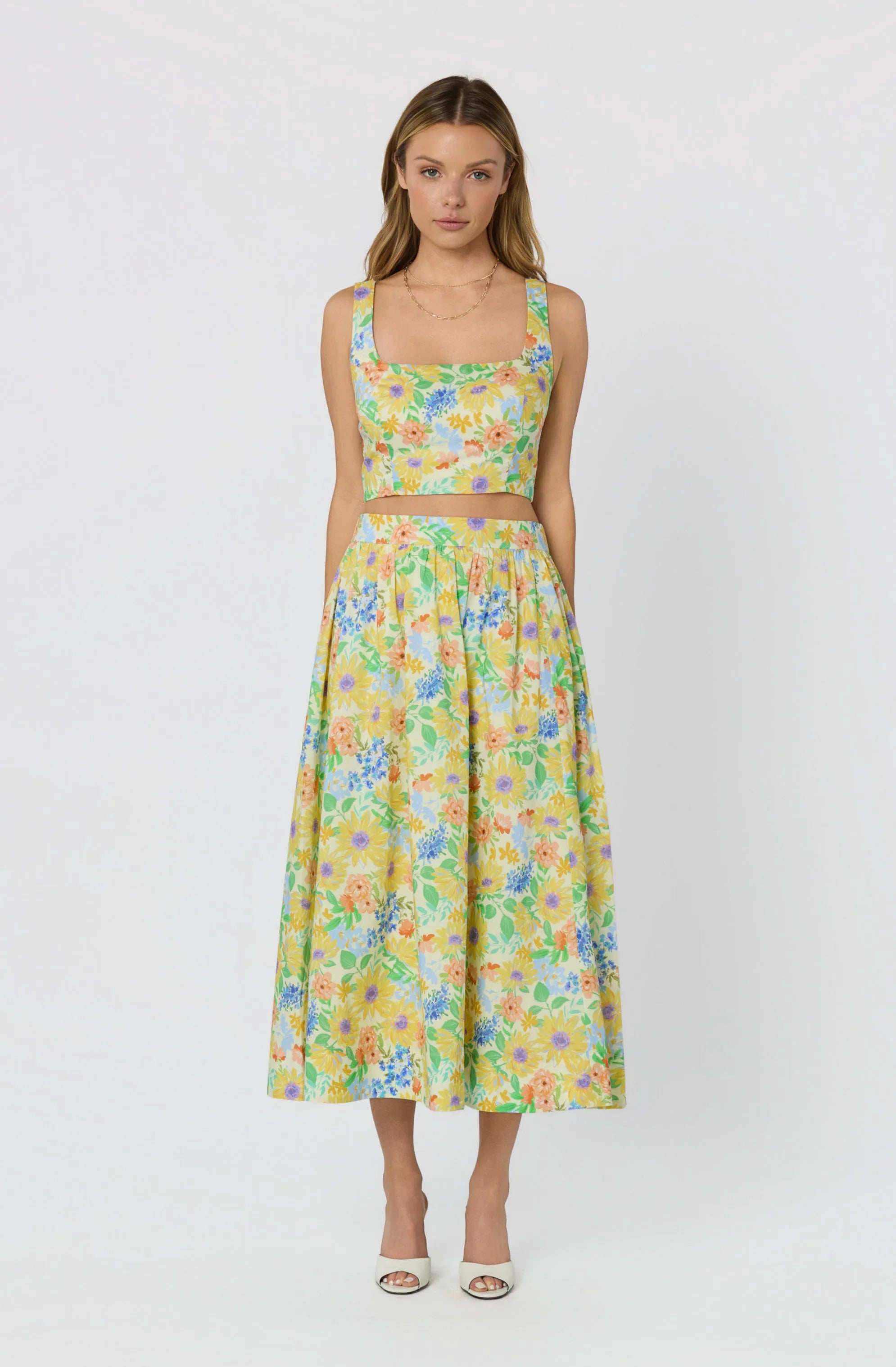 Yellow multi floral